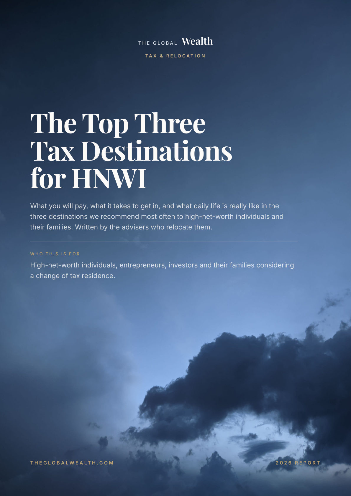 Cover of The Top Three Tax Destinations for HNWI
